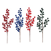 Heritage Flocked Berry Spray 43cm 
