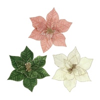 Pastel Poinsettia with Clip 