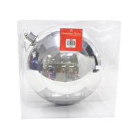 BAUBLES 30CM SILVER