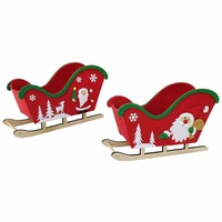 Sleigh Felt Red 2 Assorted