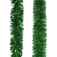Tinsel Fine 2m Green 2 assorted