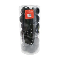 BAUBLES 80MM 24PC BOX BLACK