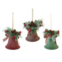 Vintage Ribbed Bell Deco 9cm..