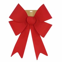 Red Flocked Bow 50x63cm Jumbo