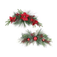 Pine Swag Baubles/Berry 72cm