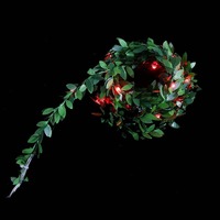 Light Up Holly Garland 4m