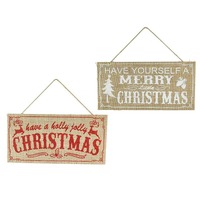Vintage Hessian Plaque 30cm