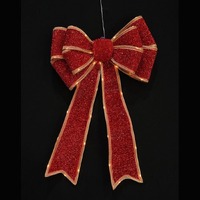 Light Up Giant Tinsel Bow Red