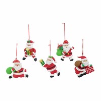 Hanging Santa Deco Asst