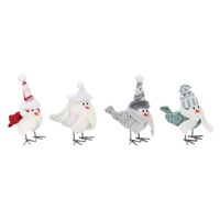Dressed Mini Table Bird 12cm Asst..