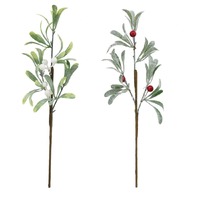 Mistletoe Pick Glitter 43cm Asst..