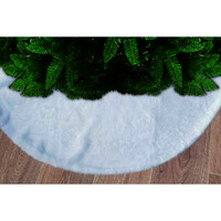 Tree Skirt White Plush 120cm..
