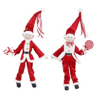 Santa Elf w/Candy 46cm Asst..