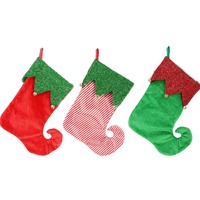Christmas Elf Stocking 42cm Asst..