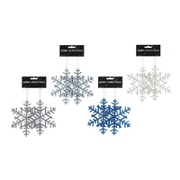 Glitter Icy Snowflake 2pk 20cm Asst..