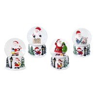 Waterball Wintery Santa 45cm Asst..