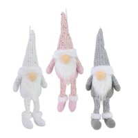 Hanging Plush Gnome Knitted Hat 30cm Asst..