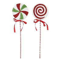 Lollipop Pick 43cm Glitter Asst..