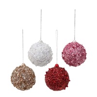 Pearl Sequin Bauble 80mm Asst..