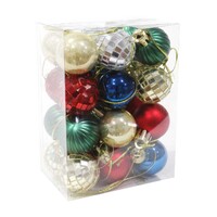 Baubles 30mm 24pk Classic..