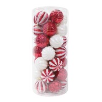 Baubles 60mm 35pk Candy Cane..
