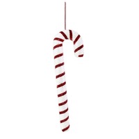 Hanging Tinsel Foam Candy Cane 40cm..