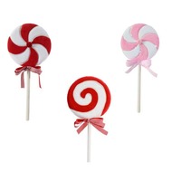 Giant Velvet Lollipop Pick 60cm Asst..