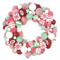 Sugar Peppermint Candy Wreath 45cm..
