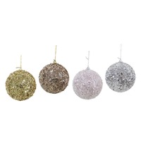Sequin Bauble 100mm Asst..