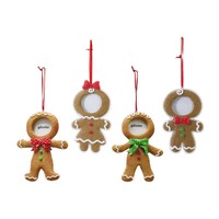 Hanging Gingerbread Photo Deco 13cm Asst..