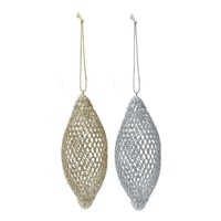 Glitter Mesh Teardrop 11cm Asst..