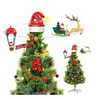 LUp Musical Tree Topper Flying Santa