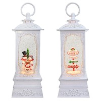 Glitter Swirl Musical White Lantern