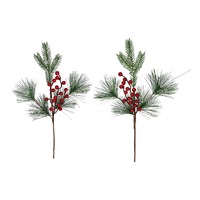 Snowy Pine Berries Pick 49cm Asst