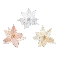 Blush Poinsettia Clip Asst