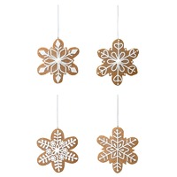 Gingerbread Snowflake 10cm Asst