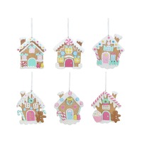 Hanging Gbread House 10cm Asst