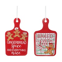 Gingerbread Baking Board Sign Asst