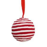 Candycane Fleece Bauble 10cm