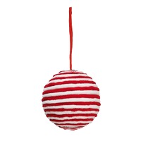 Candycane Fleece Bauble 12cm