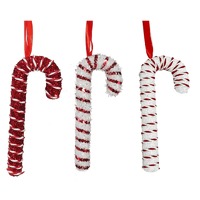 Hanging Foam Candycane 22cm Asst