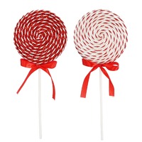 Candycane Lollipop Pick 33cm Asst