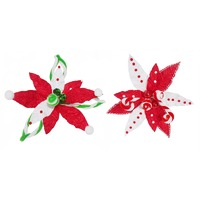 Candycane Bauble Poinsettia Clip 33cm