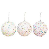 Confetti Sprinkles Bauble 10cm Asst