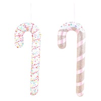 Pink Sprinkles Candycane 33cm Asst