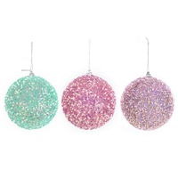 Candyland Snow Bauble 10cm Asst
