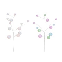 Iridescent Pastel Bauble Pick 56cm Asst