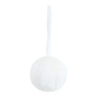 White Furry Bauble 10cm