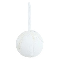 White Furry Bauble 12cm