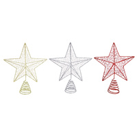 Glitter Wire Tree Topper 20cm